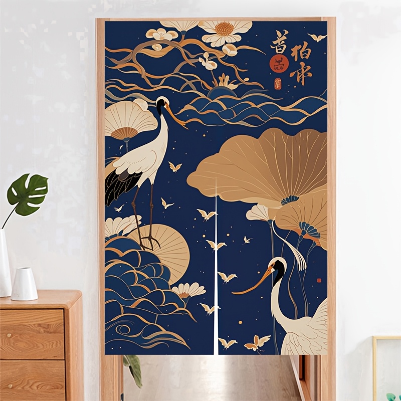 Home Office Room Inspiration - VIKAMA 중국 선(禪) 스타일의 도어 커튼