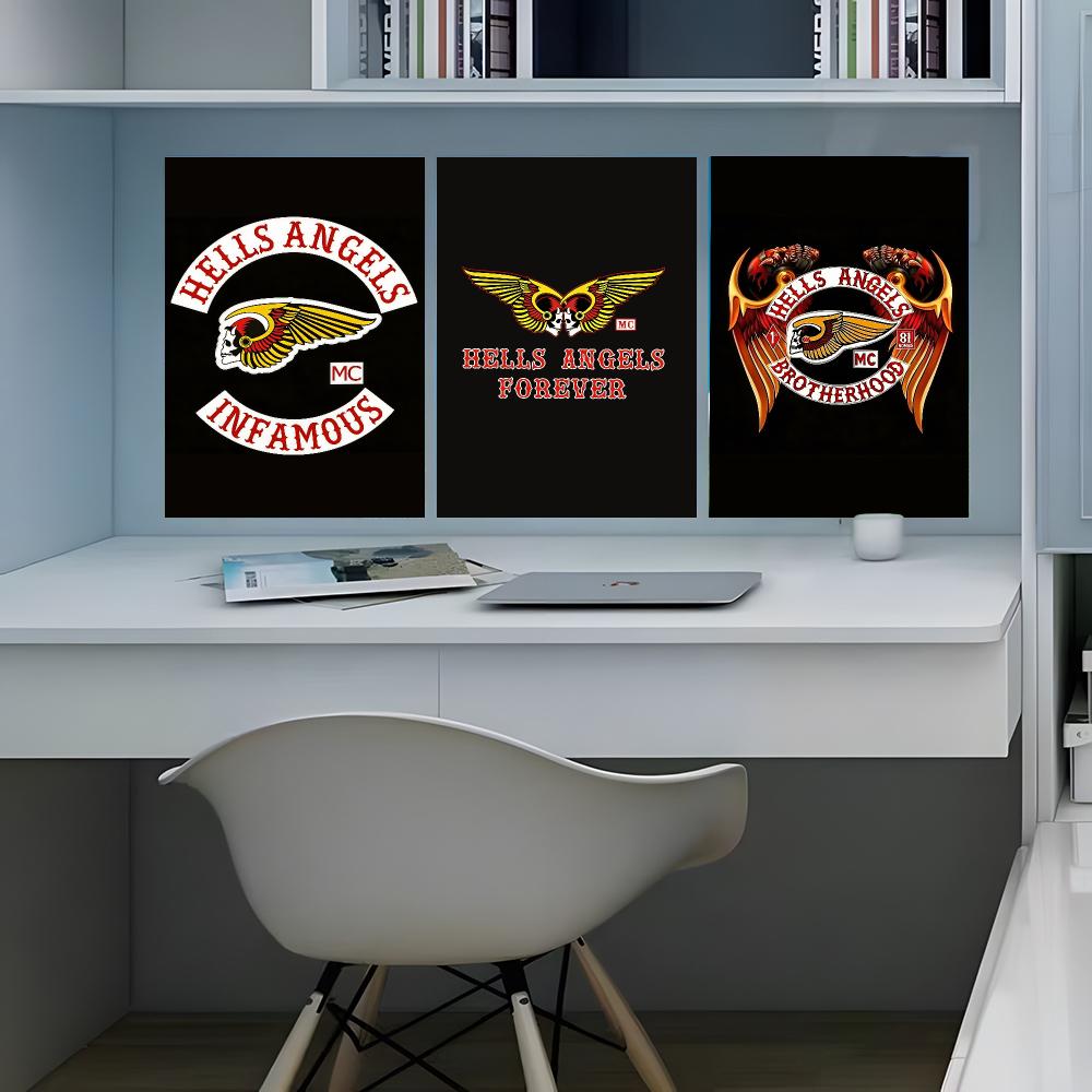 Home Office Logo - H-Hells A-Angels 로고 포스터 포스터 홈