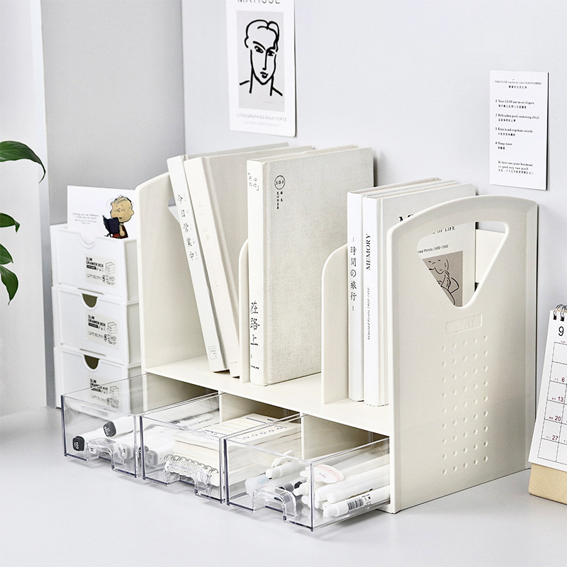 서랍이 있는 공간 절약형 북엔드 데스크탑 스토리지 랙  - Document Holder Stand 리뷰 및 가격