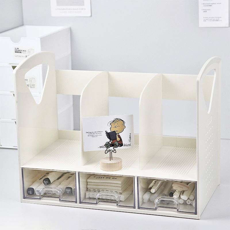 서랍이 있는 공간 절약형 북엔드 데스크탑 스토리지 랙  - Document Holder Stand 리뷰 및 가격