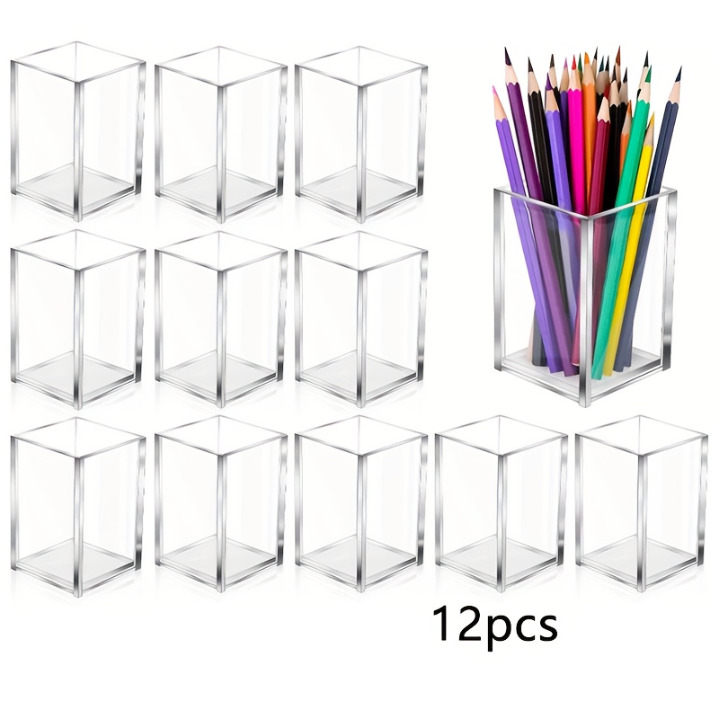 12개 투명 아크릴 메이크업 브러쉬 보관함 정리함 사무 - Home Office Work Table 리뷰 및 가격