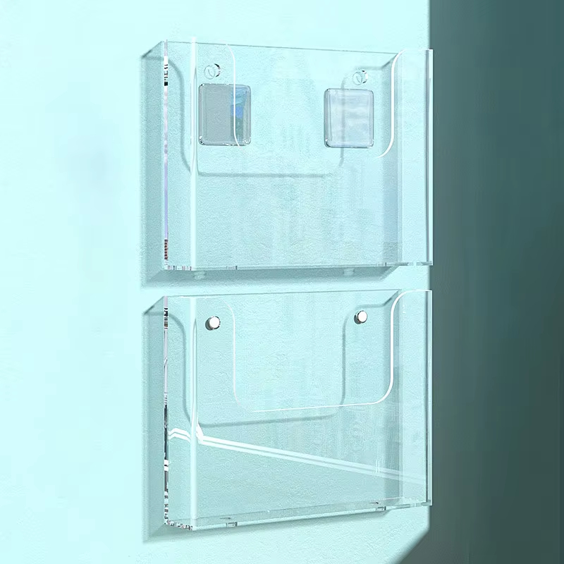 투명 A4 A5 아크릴 벽걸이 파일 정리함, 드릴 없이 - Document Holder Stand 리뷰 및 가격