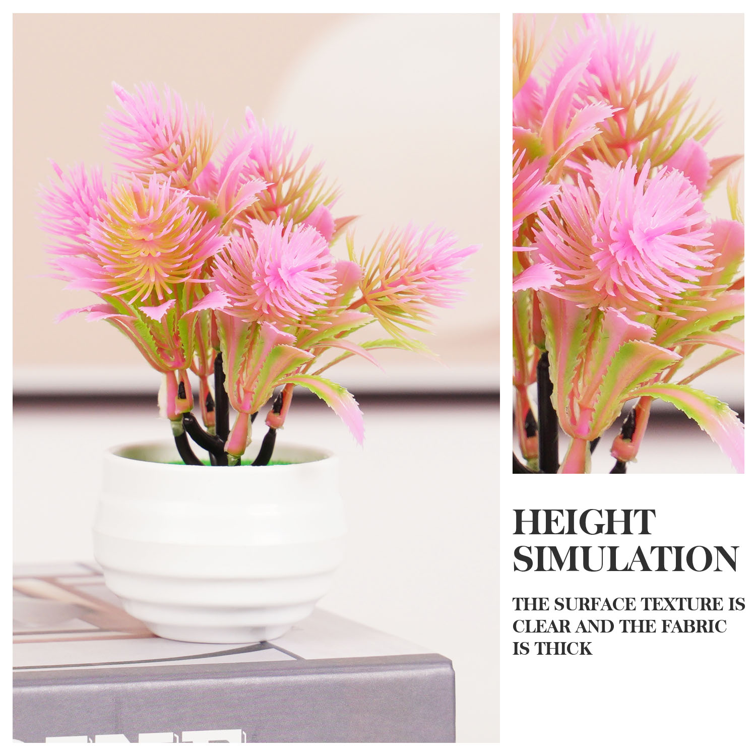 인공 미니 식물 분재 작은 시뮬레이션 솔방울 냄비 식물 - Home Office Layout 리뷰 및 가격